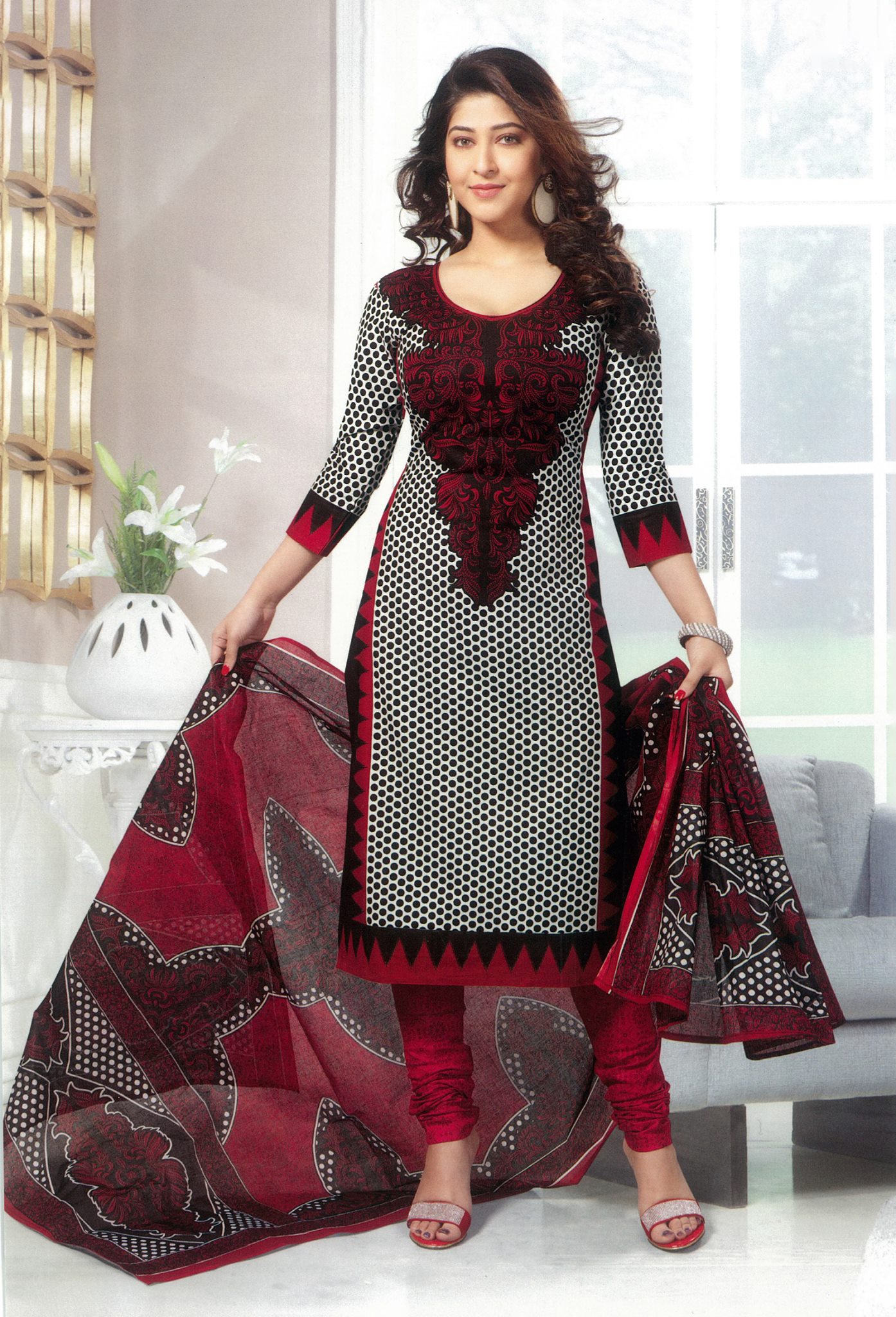 Rose Pink Sanganeri Chanderi Silk Kali Kurta with Hand Embroidery